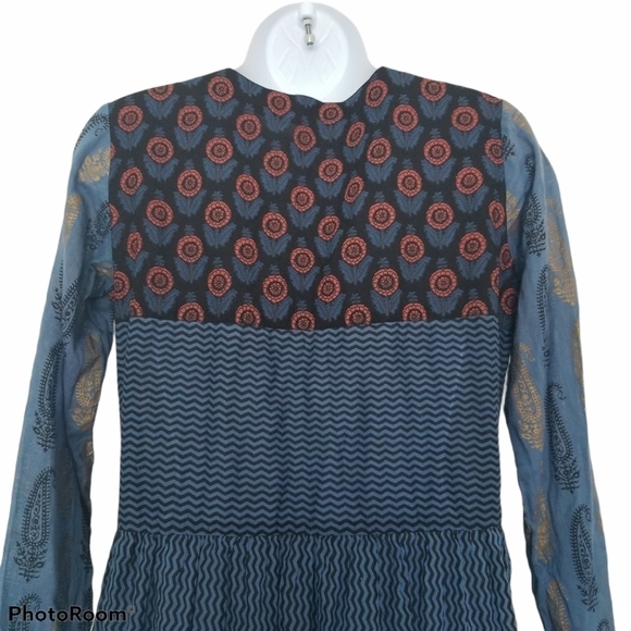 Aseesa Tiered Long Embellished Bohemian Dress - Picture 6 of 7